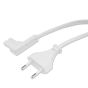 Vebos kabel zasilajacy z katowa wtyczka do Sonos One SL w kolorze bialym 20cm 20 cm