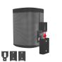 Widok z boku Vebos portable uchwyt scienny do Sonos Play 1 w kolorze czarnym