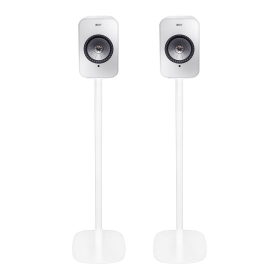 Para Vebos stojaki z KEF LSX w kolorze bialym